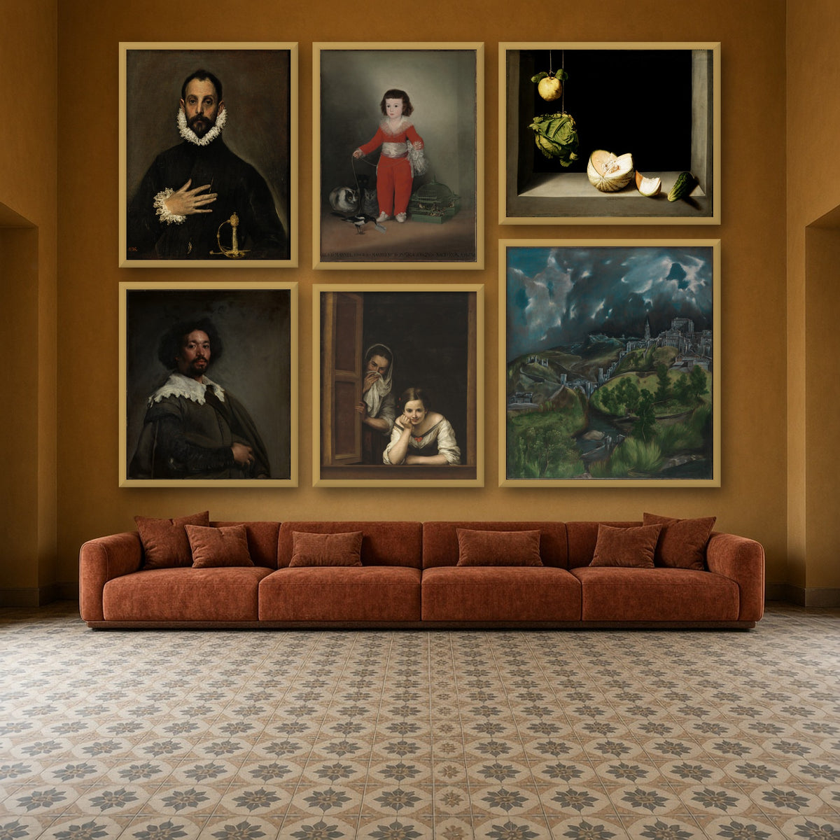 Spanish Masters Gallery Wall Set of 6 — gallery wall mockup