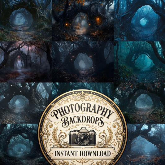 Spooky Forest Walk Backdrop Images