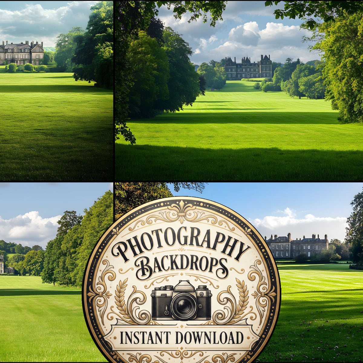 Sprawling Countryside View Backdrop Images
