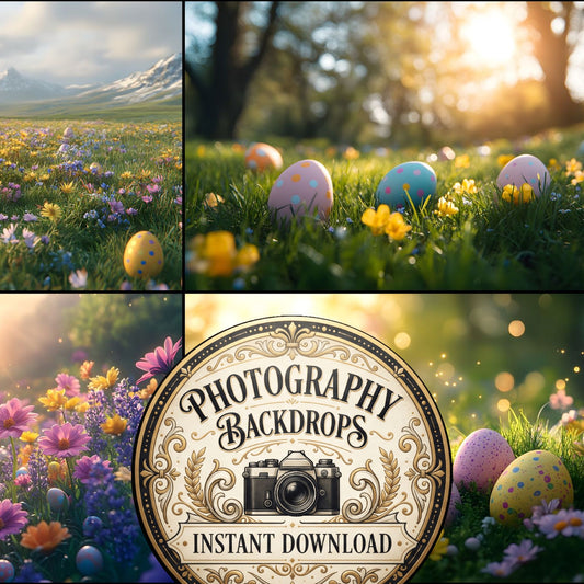 Springtime Lush Meadow Backdrop Images