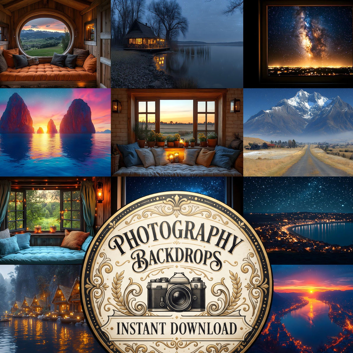 Starry Night TV Wallpaper celestial digital photography backdrops, preview of the downloadable set
