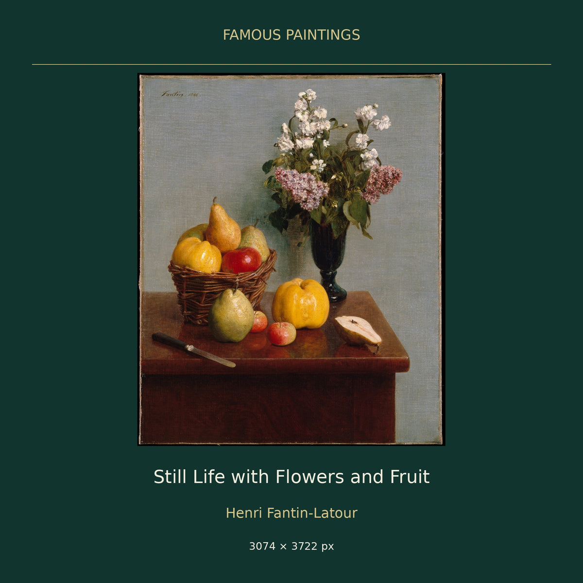 Still Life with Flowers and Fruit by Henri Fantin-Latour — cover
