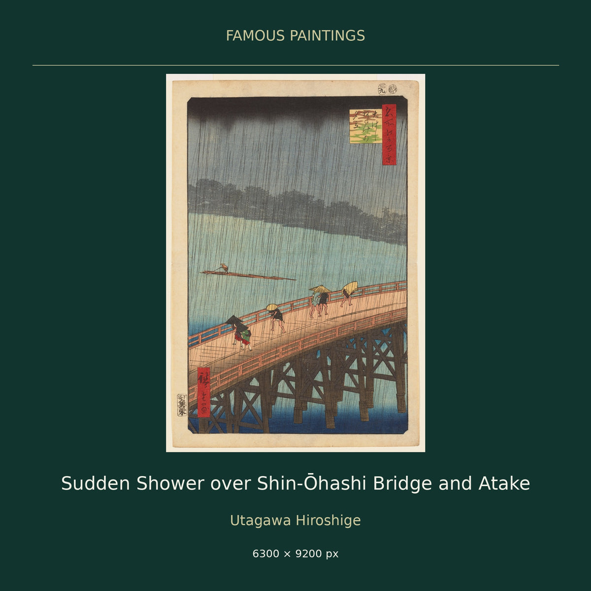 Sudden Shower over Shin-Ōhashi Bridge and Atake by Utagawa Hiroshige — cover