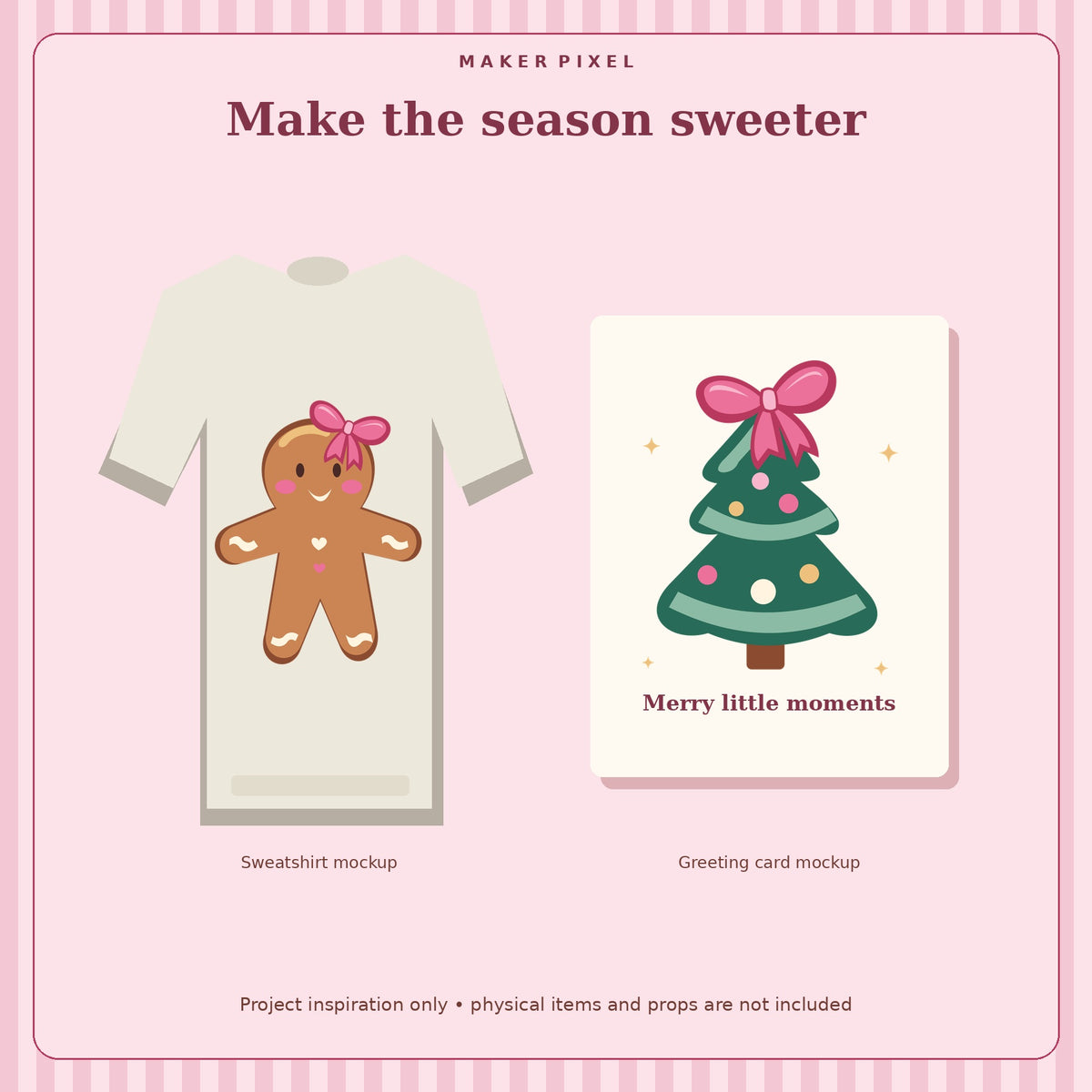 Sugarplum Christmas SVG + PNG Pack – 6 Retro Coquette Holiday Designs