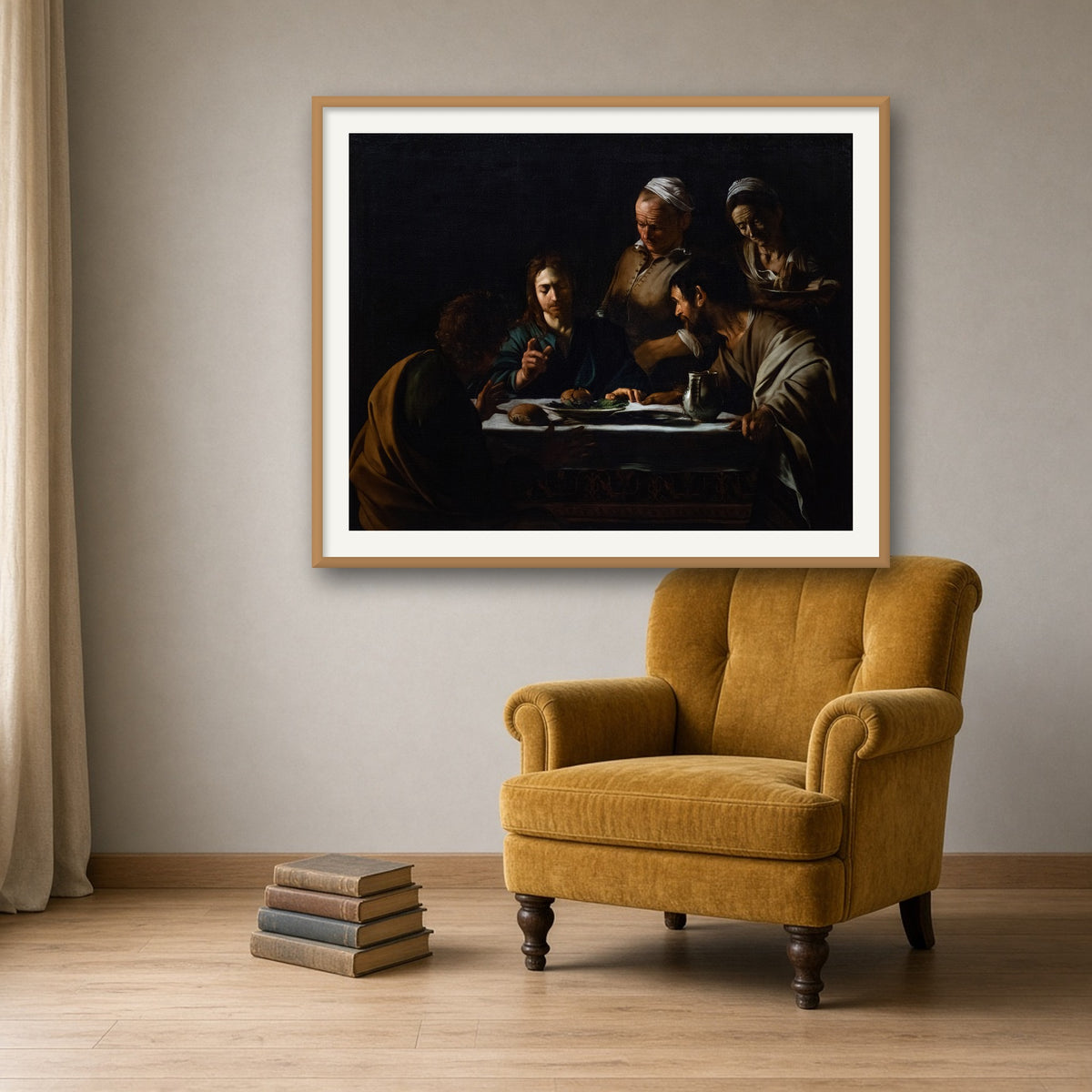 Supper at Emmaus by Caravaggio — framed art preview