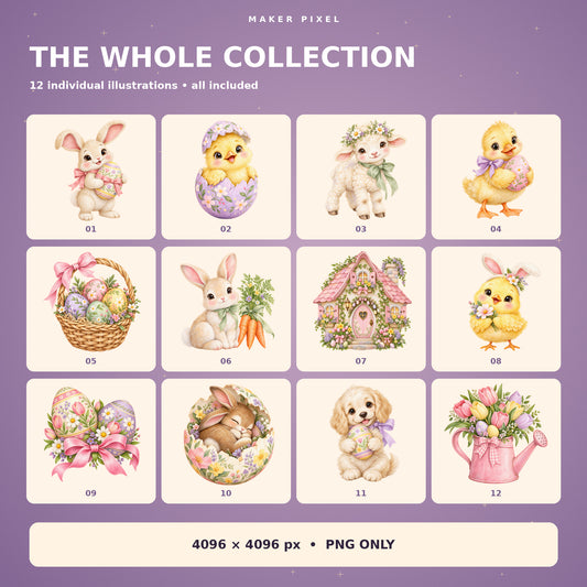 Sweet Easter Friends – all 12 included designs
