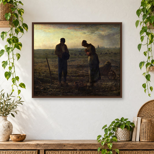 The Angelus by Jean-François Millet — framed room mockup