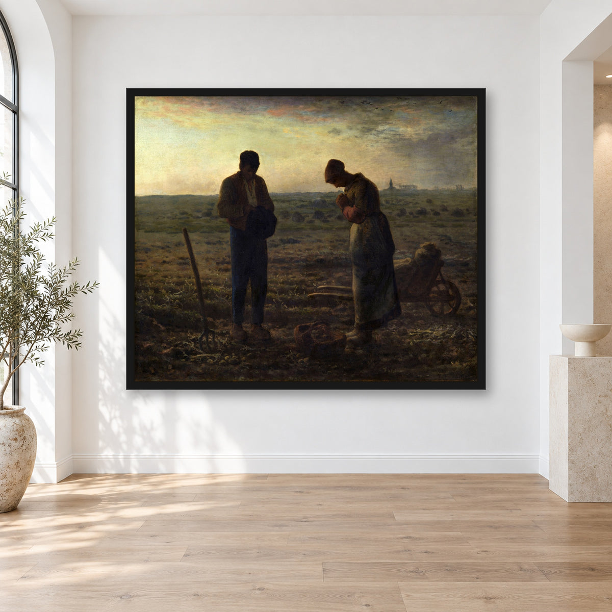 The Angelus by Jean-François Millet — framed interior mockup