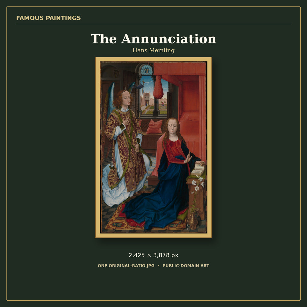 The Annunciation by Hans Memling, cover preview