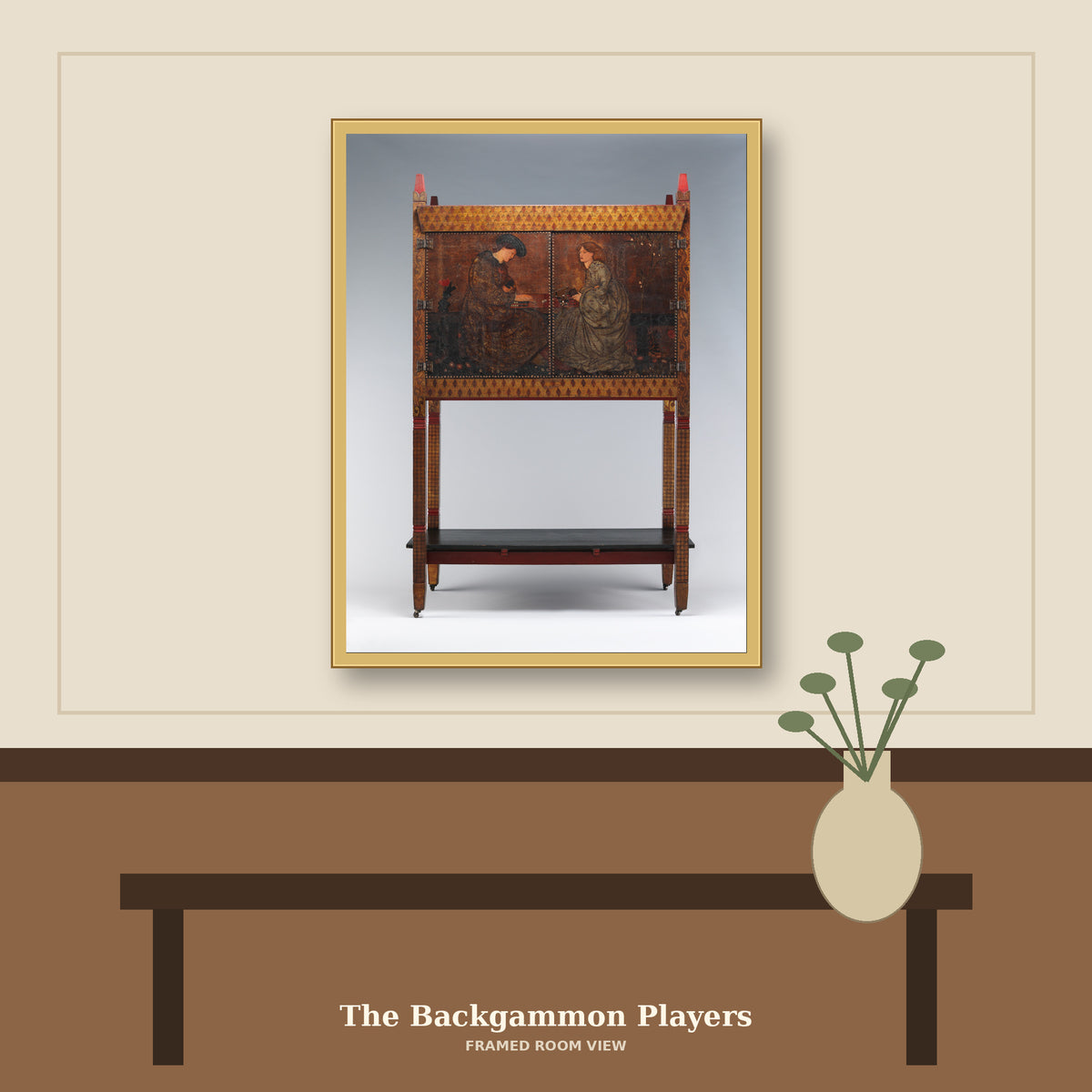 The Backgammon Players by Philip Webb, room mockup