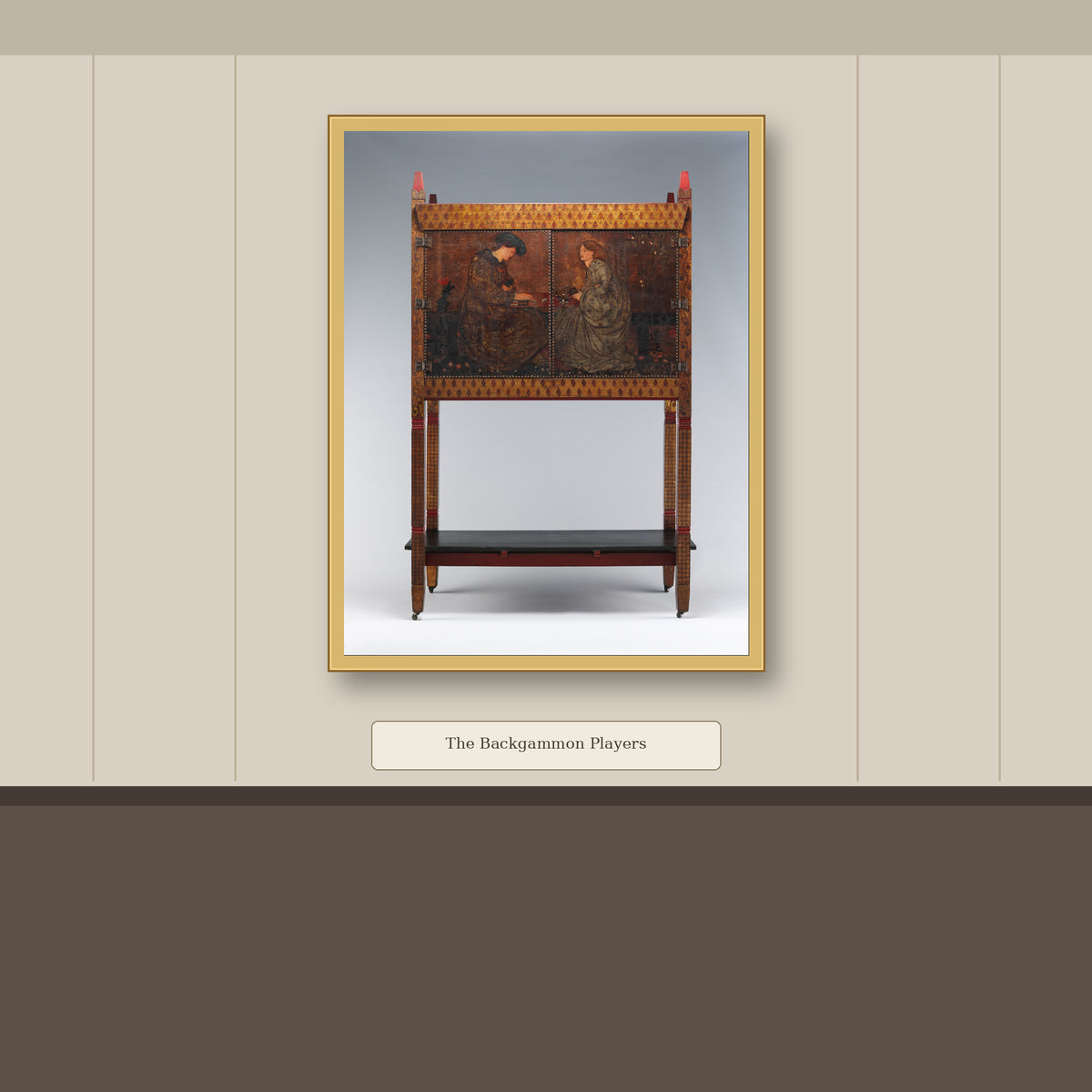 The Backgammon Players by Philip Webb, gallery mockup