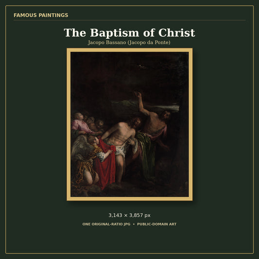 The Baptism of Christ by Jacopo Bassano (Jacopo da Ponte), cover preview