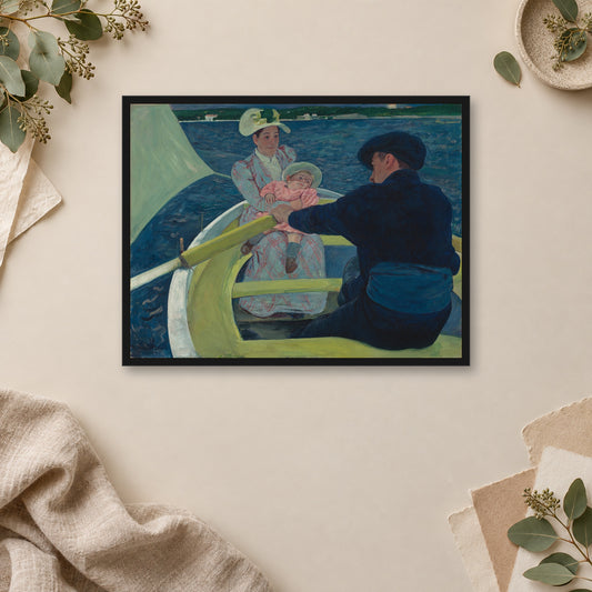 The Boating Party by Mary Cassatt — framed room mockup