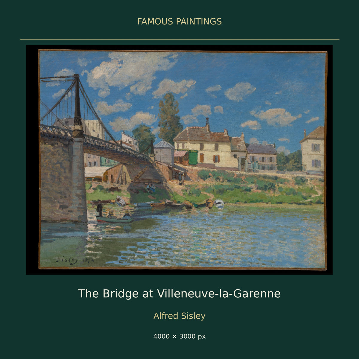 The Bridge at Villeneuve-la-Garenne by Alfred Sisley — cover