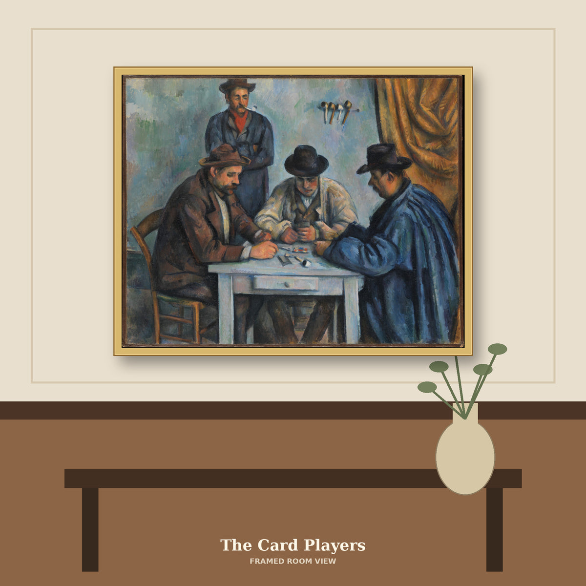 The Card Players by Paul Cézanne, room mockup