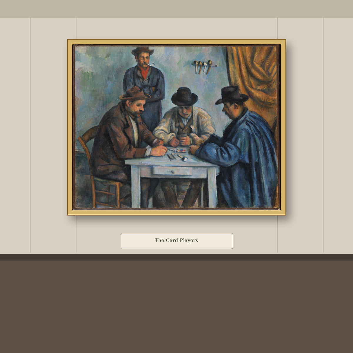 The Card Players by Paul Cézanne, gallery mockup