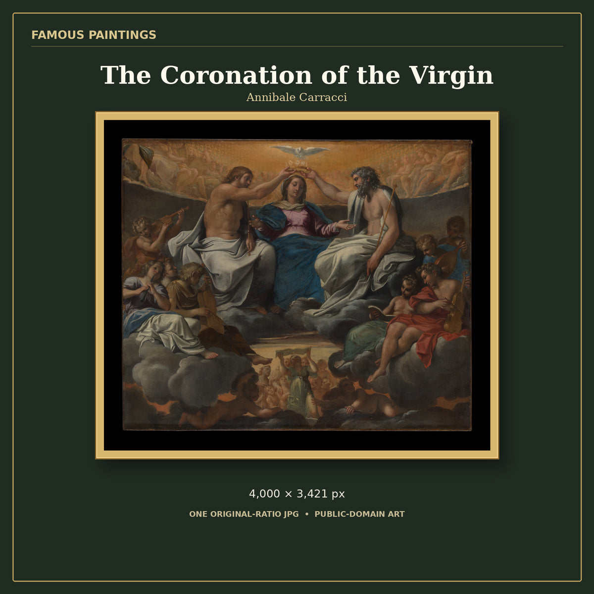 The Coronation of the Virgin by Annibale Carracci, cover preview