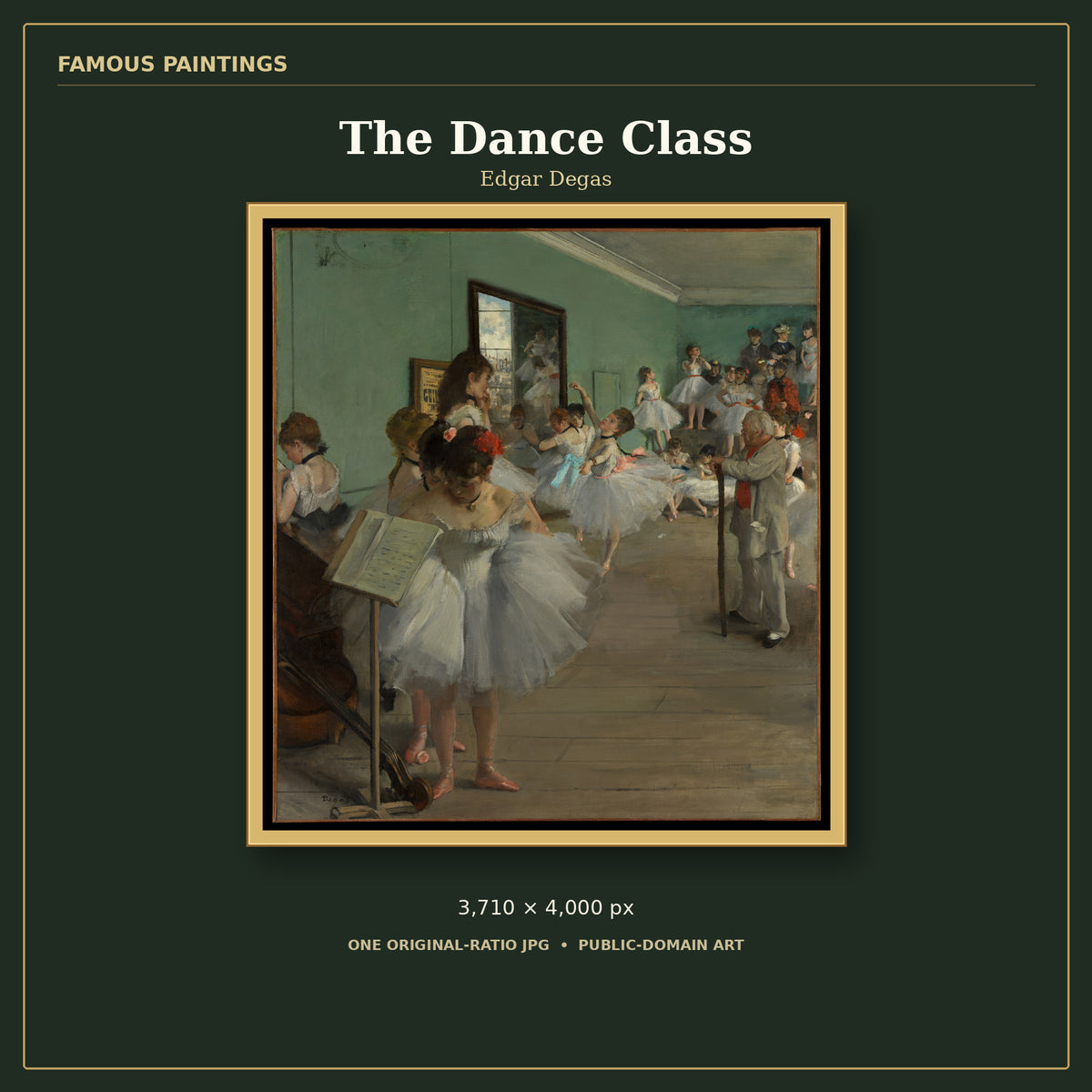 The Dance Class by Edgar Degas, cover preview