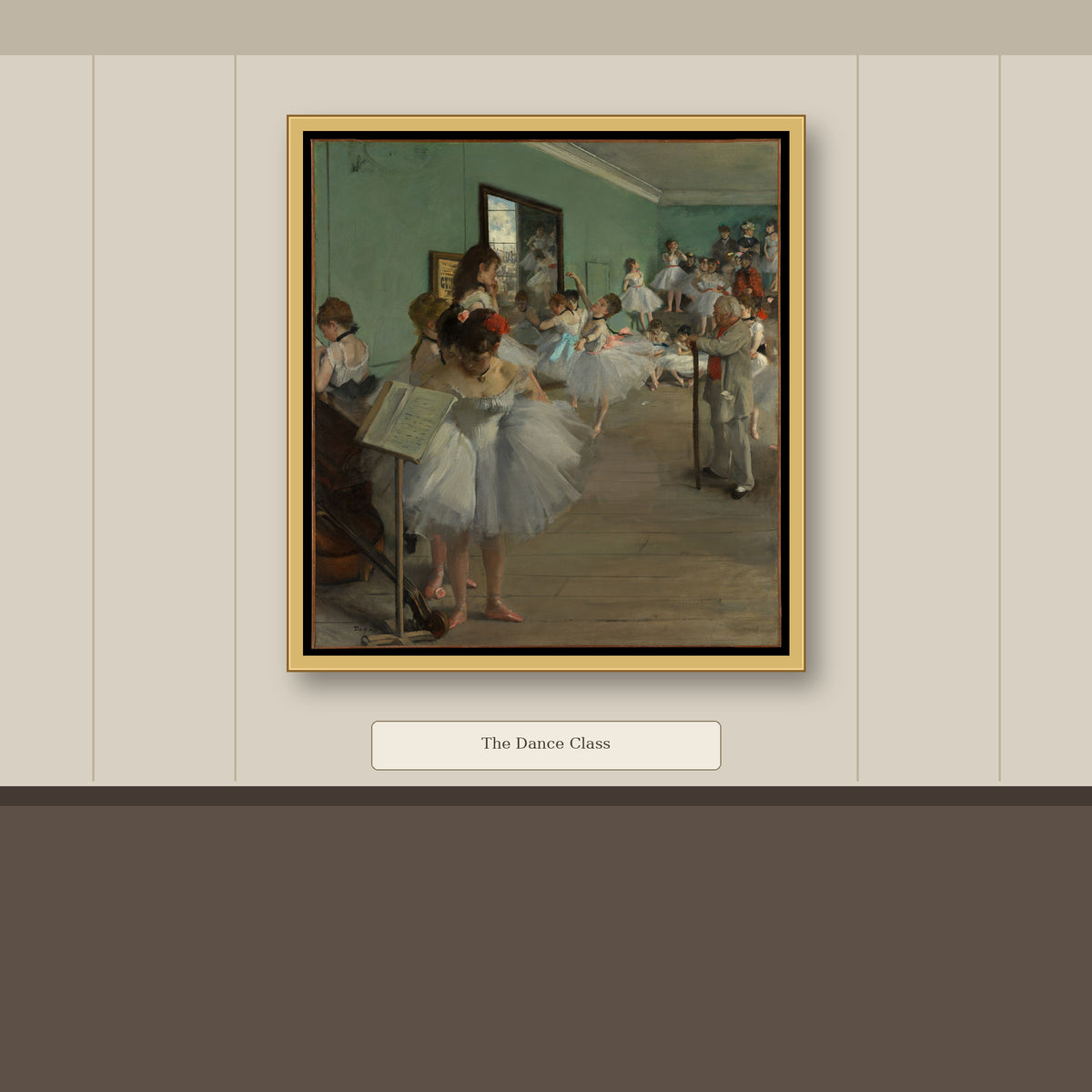 The Dance Class by Edgar Degas, gallery mockup