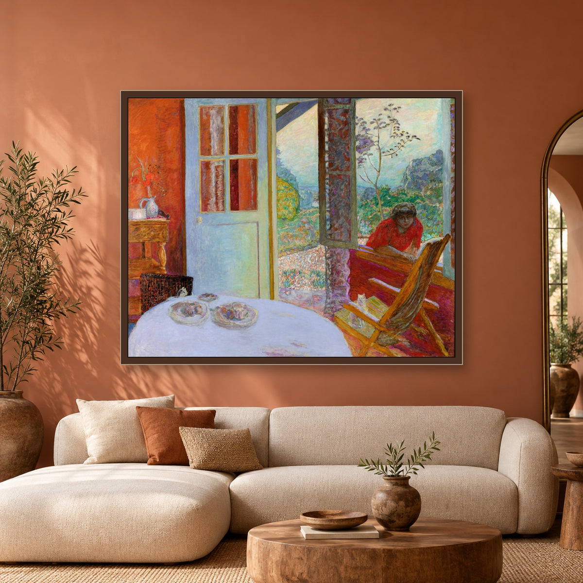 The Dining Room in the Country by Pierre Bonnard — framed art preview