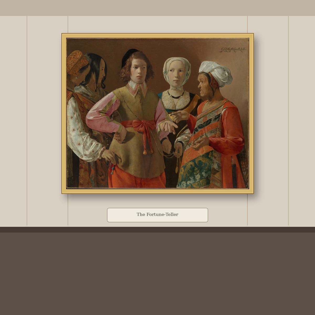 The Fortune-Teller by Georges de La Tour, gallery mockup