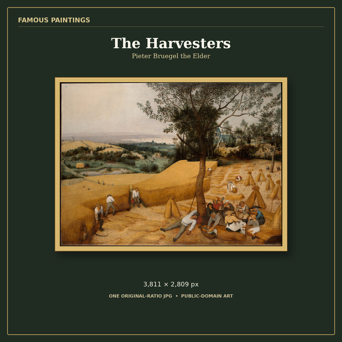 The Harvesters by Pieter Bruegel the Elder, cover preview