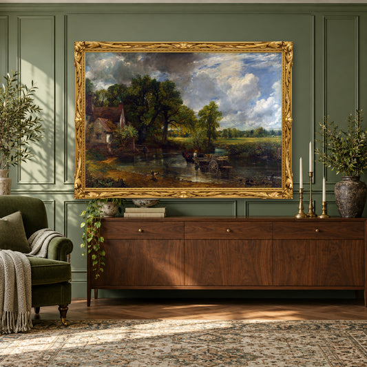 The Hay Wain by John Constable — framed room mockup