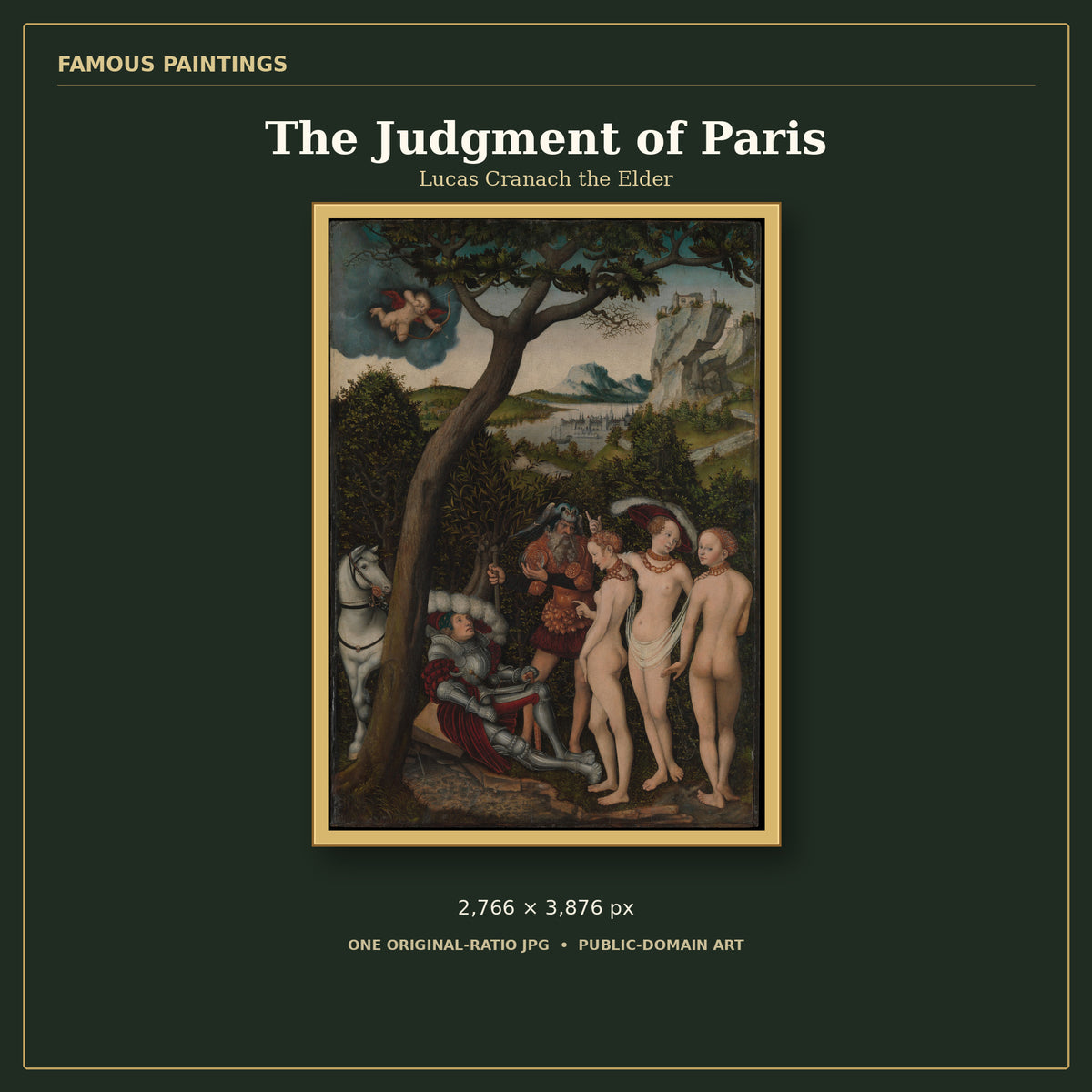 The Judgment of Paris by Lucas Cranach the Elder, cover preview