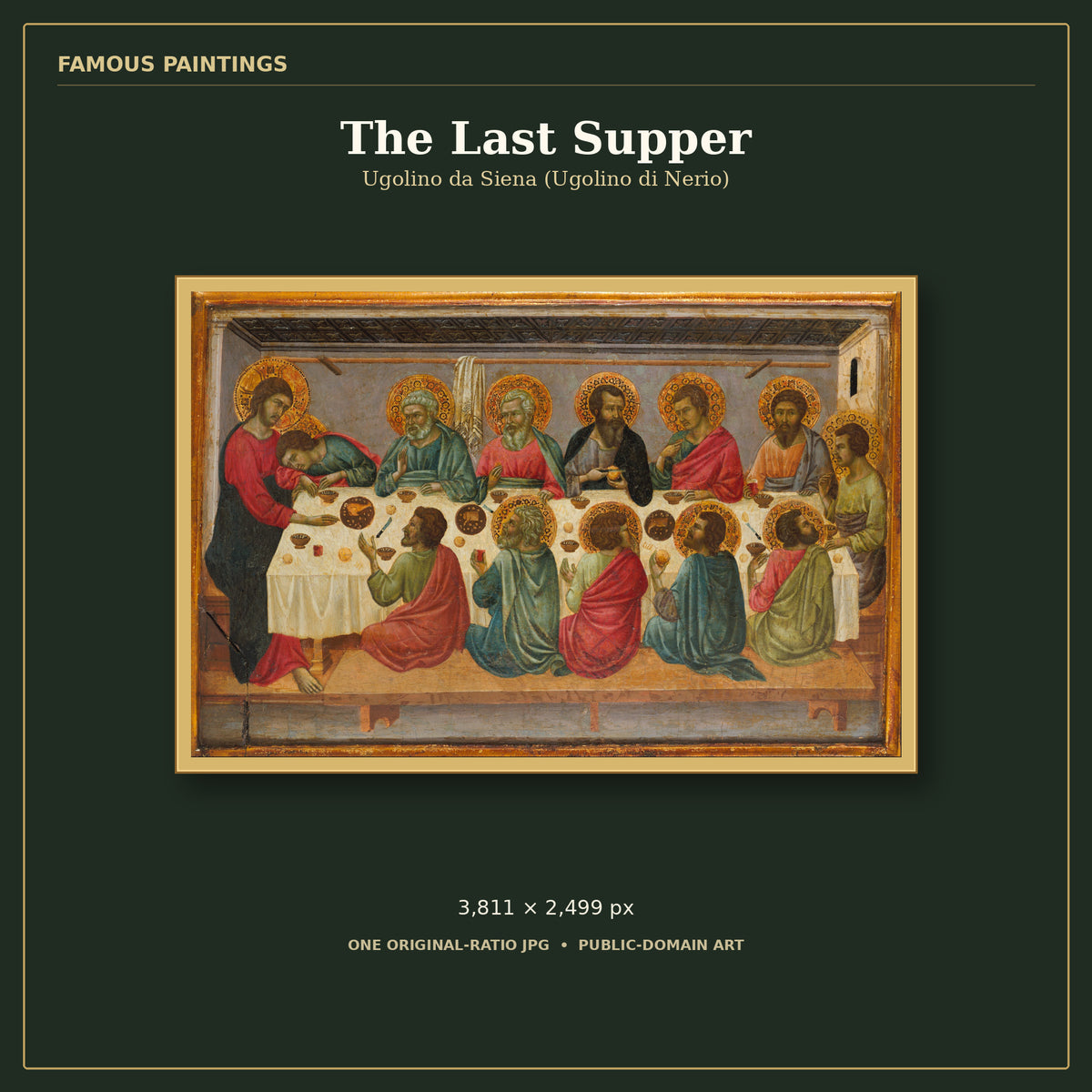 The Last Supper by Ugolino da Siena (Ugolino di Nerio), cover preview