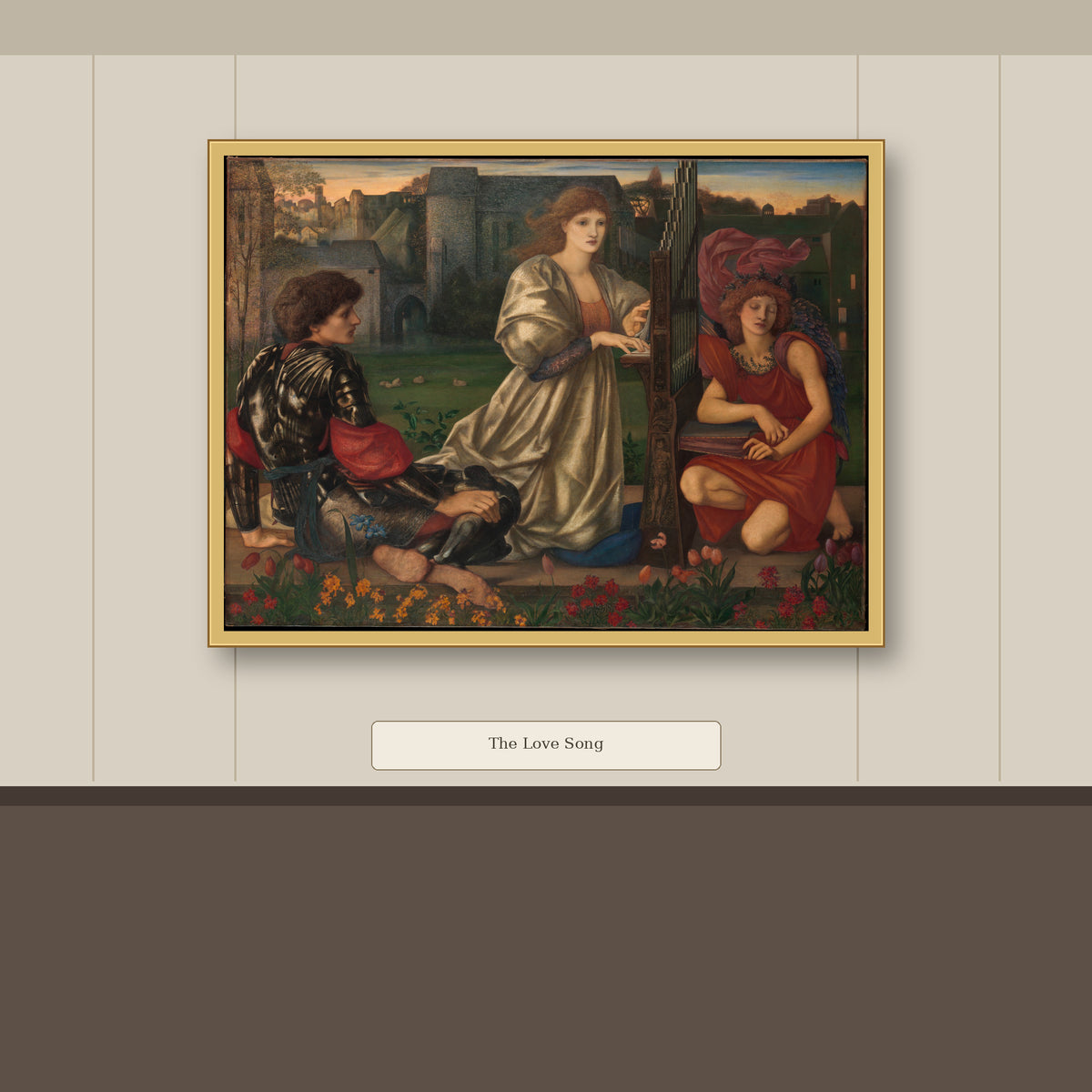 The Love Song by Sir Edward Burne-Jones, gallery mockup