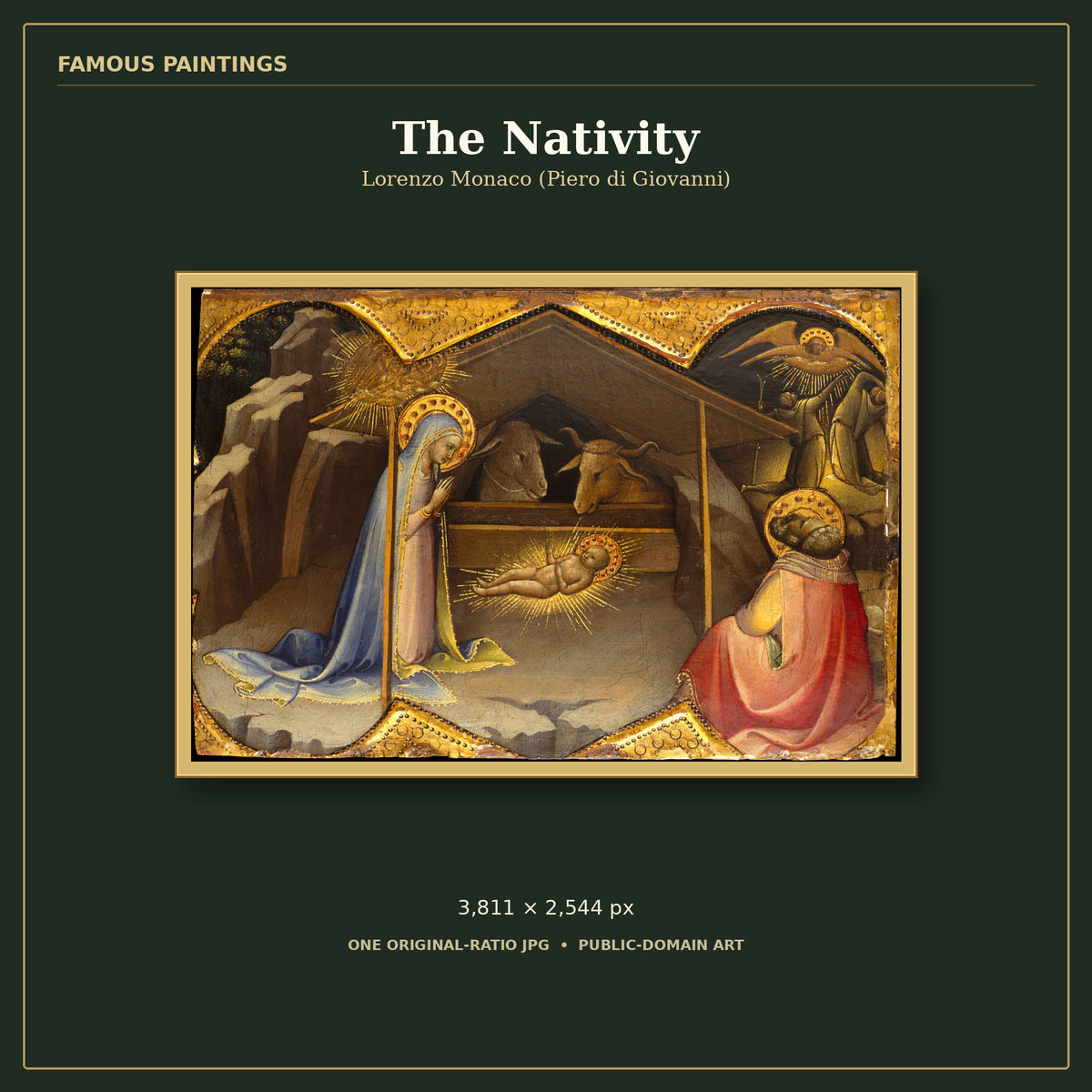 The Nativity by Lorenzo Monaco (Piero di Giovanni), cover preview
