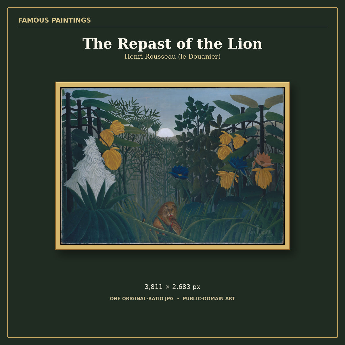 The Repast of the Lion by Henri Rousseau (le Douanier), cover preview