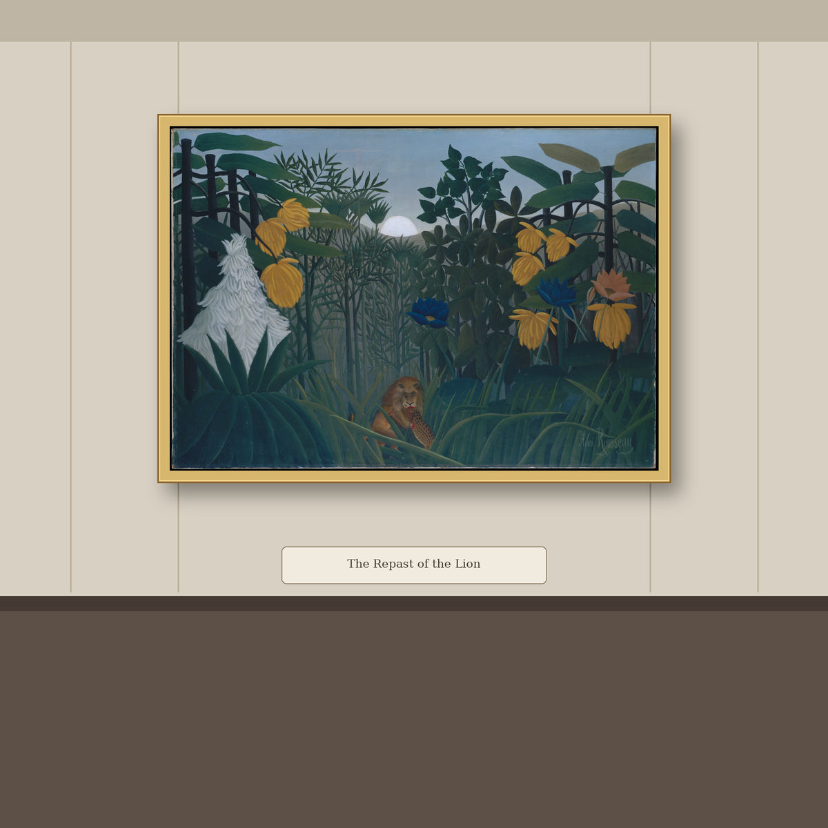 The Repast of the Lion by Henri Rousseau (le Douanier), gallery mockup
