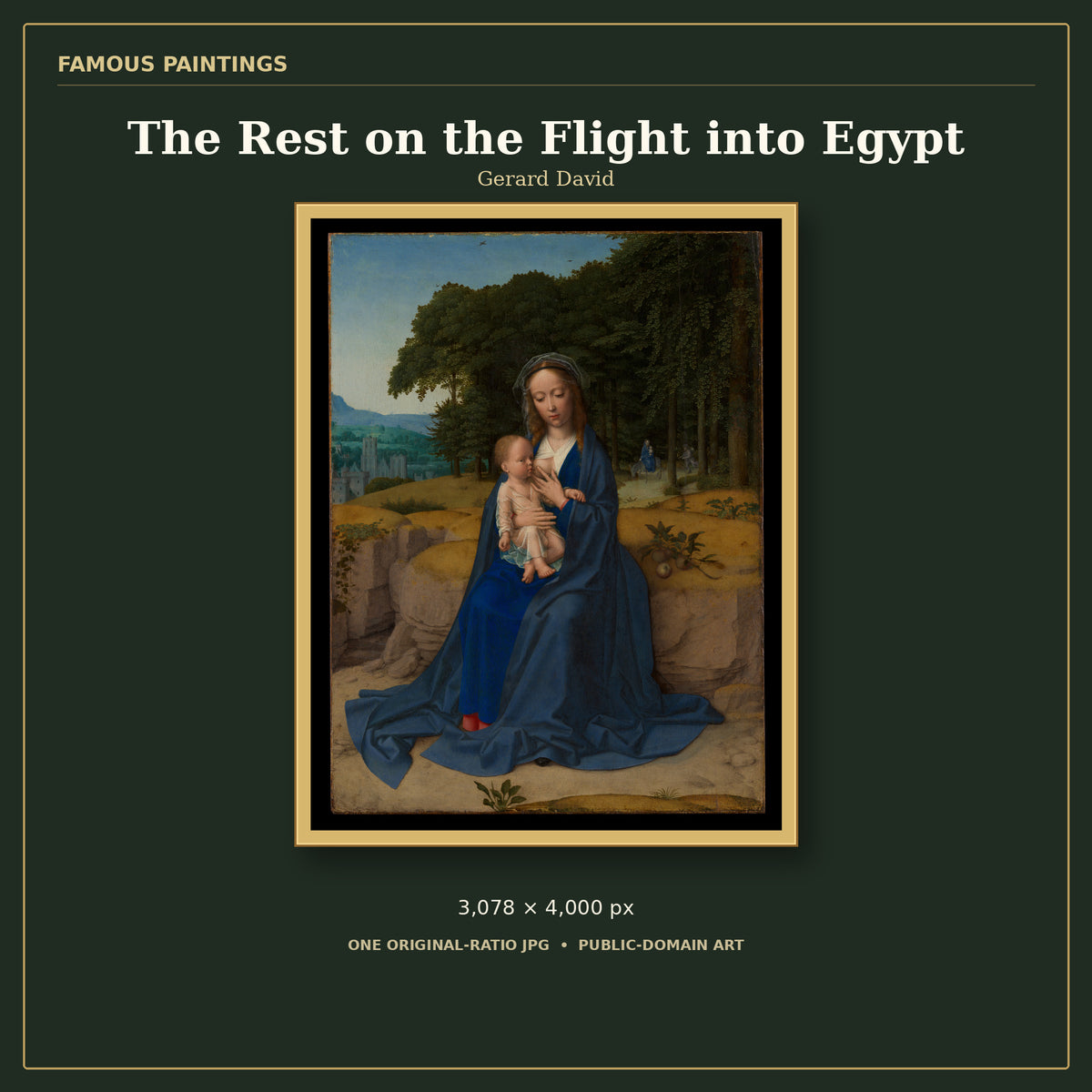 The Rest on the Flight into Egypt by Gerard David, cover preview