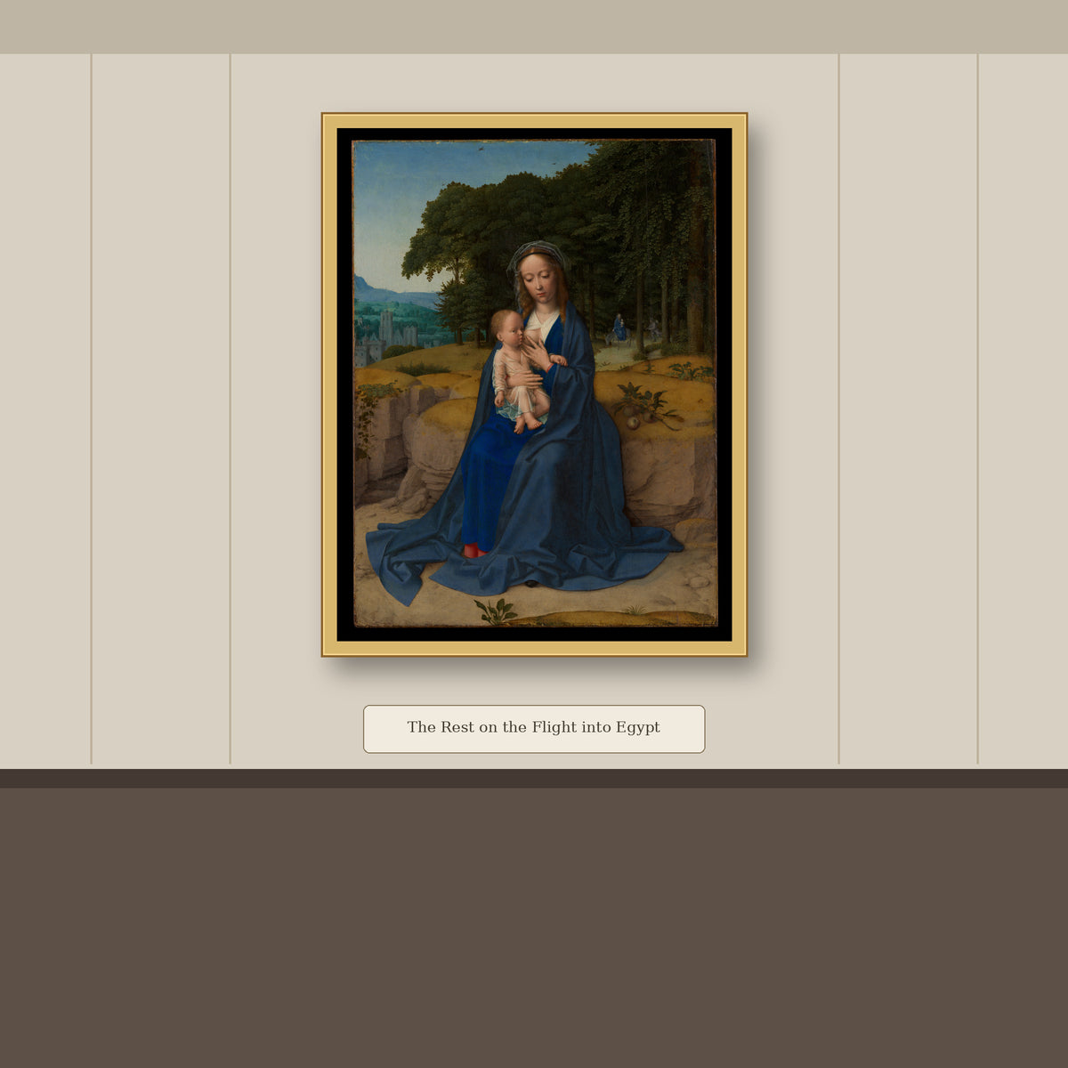 The Rest on the Flight into Egypt by Gerard David, gallery mockup