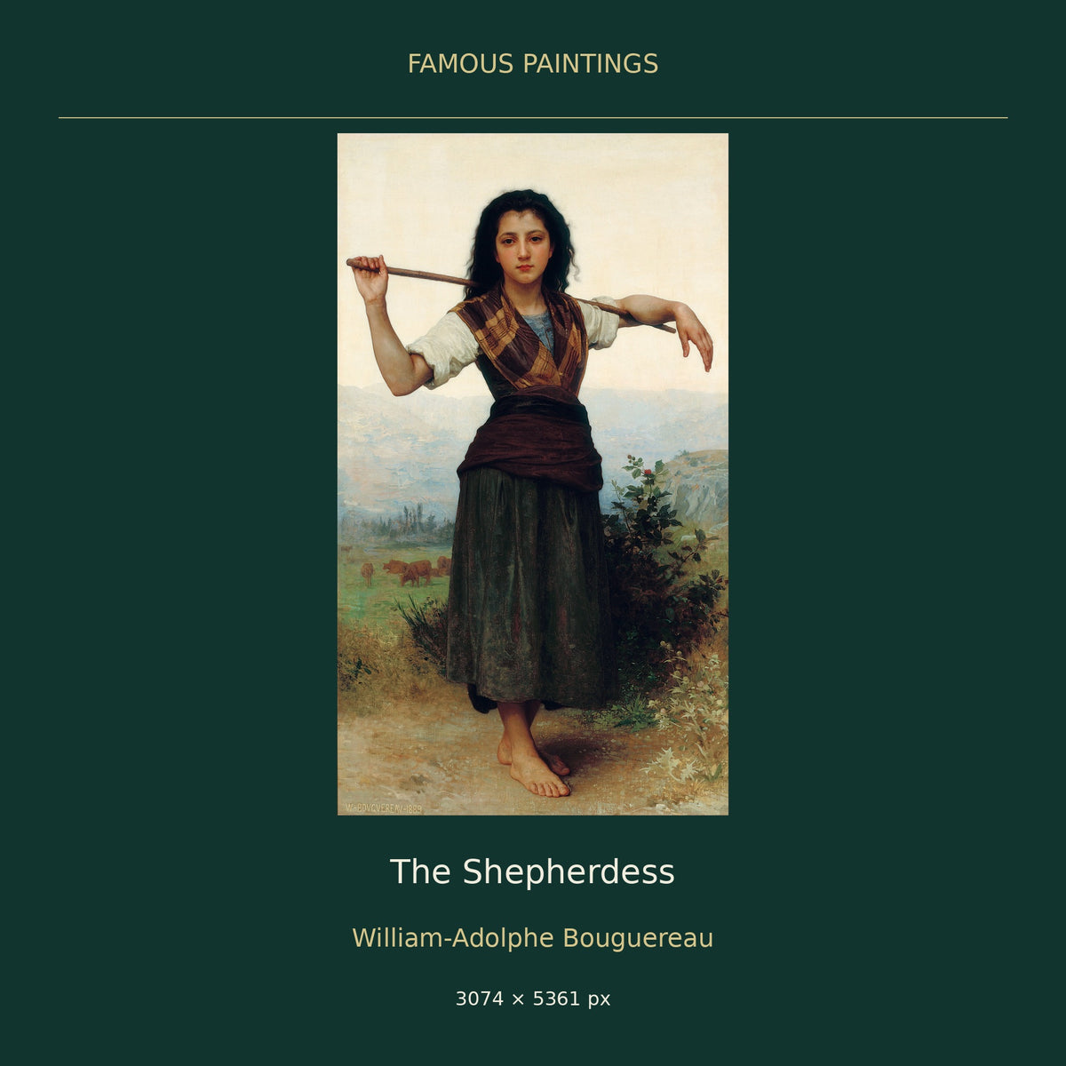The Shepherdess by William-Adolphe Bouguereau — cover