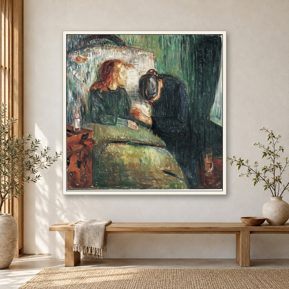 The Sick Child by Edvard Munch — framed art preview