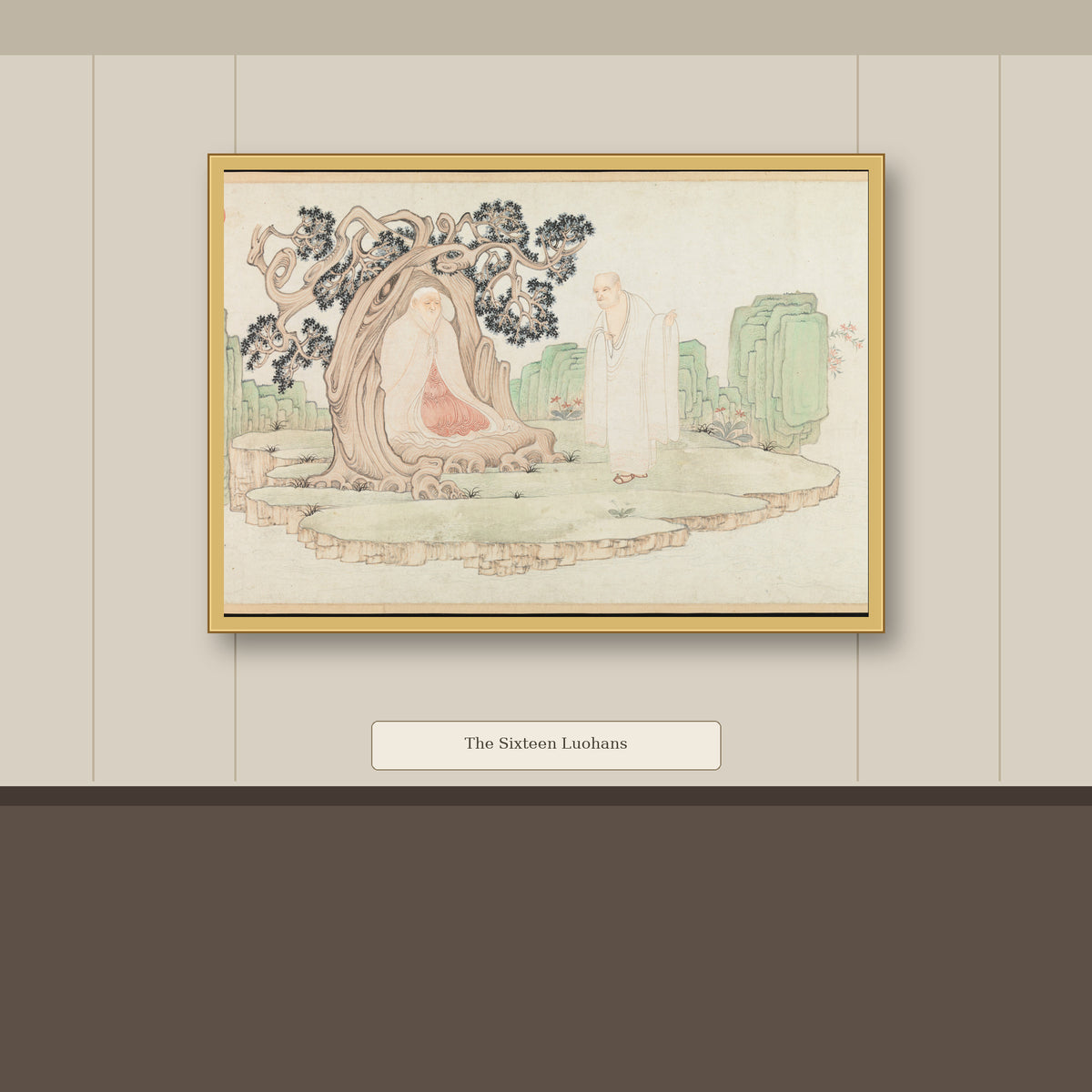 The Sixteen Luohans by Wu Bin, gallery mockup