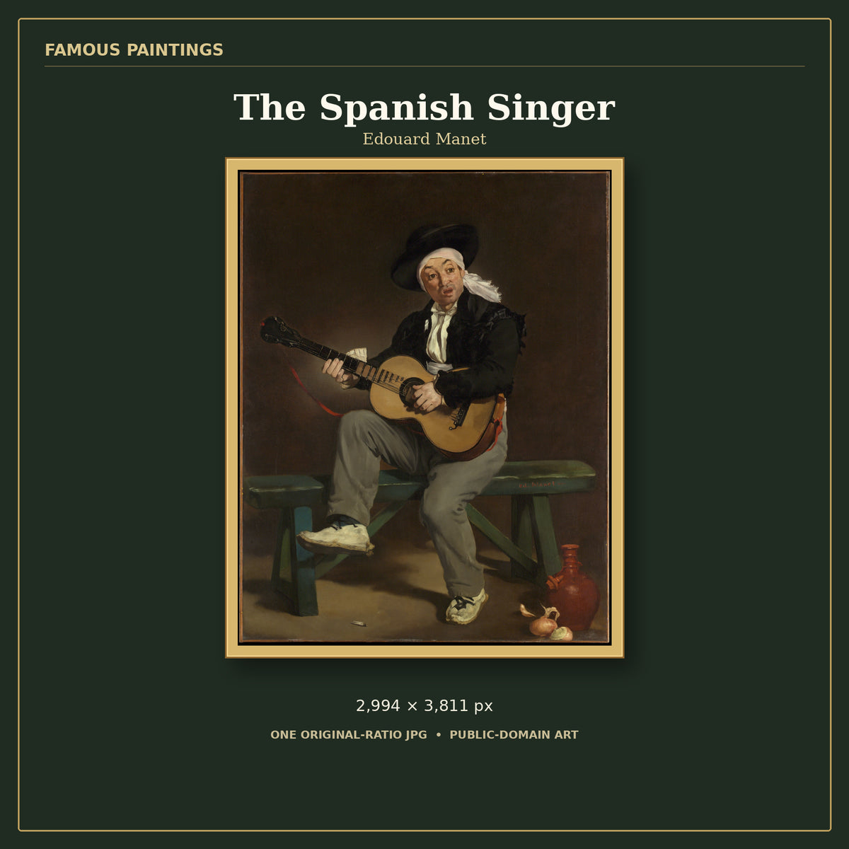 The Spanish Singer by Edouard Manet, cover preview