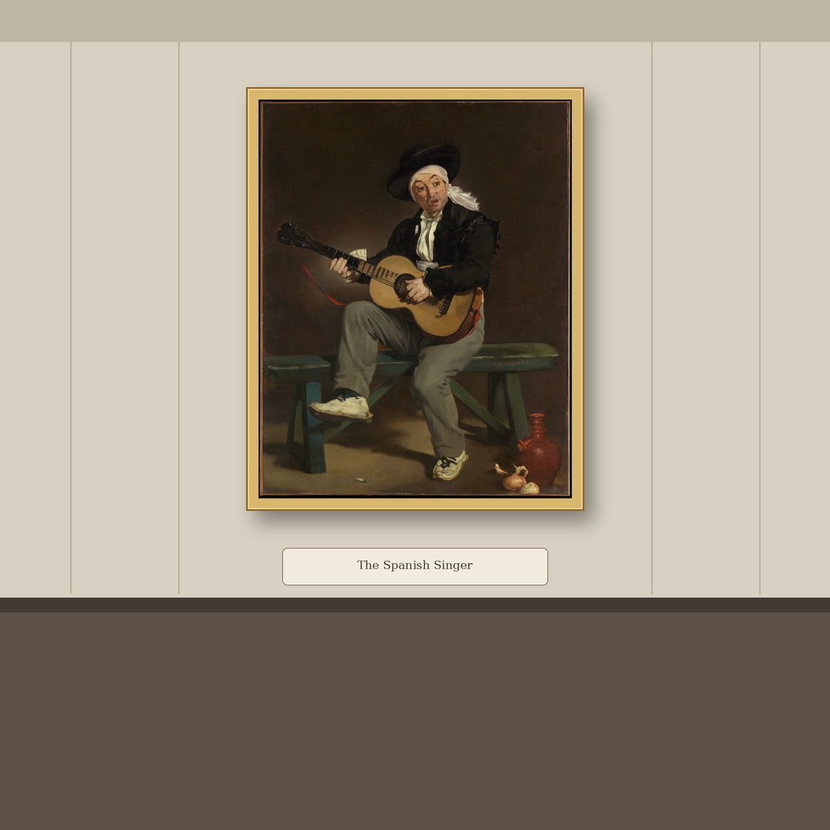The Spanish Singer by Edouard Manet, gallery mockup