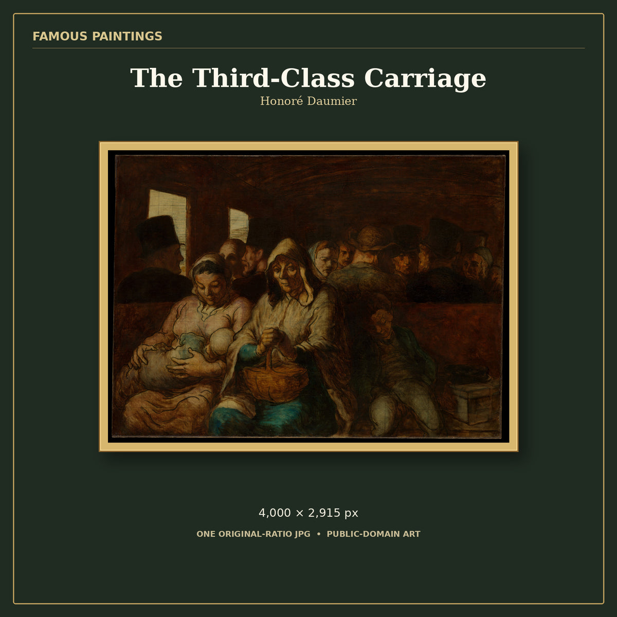 The Third-Class Carriage by Honoré Daumier, cover preview