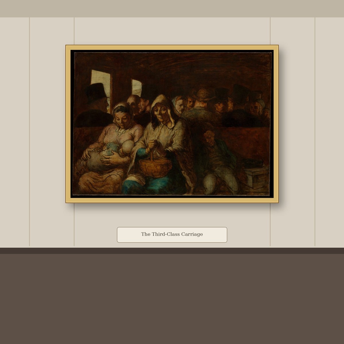 The Third-Class Carriage by Honoré Daumier, gallery mockup