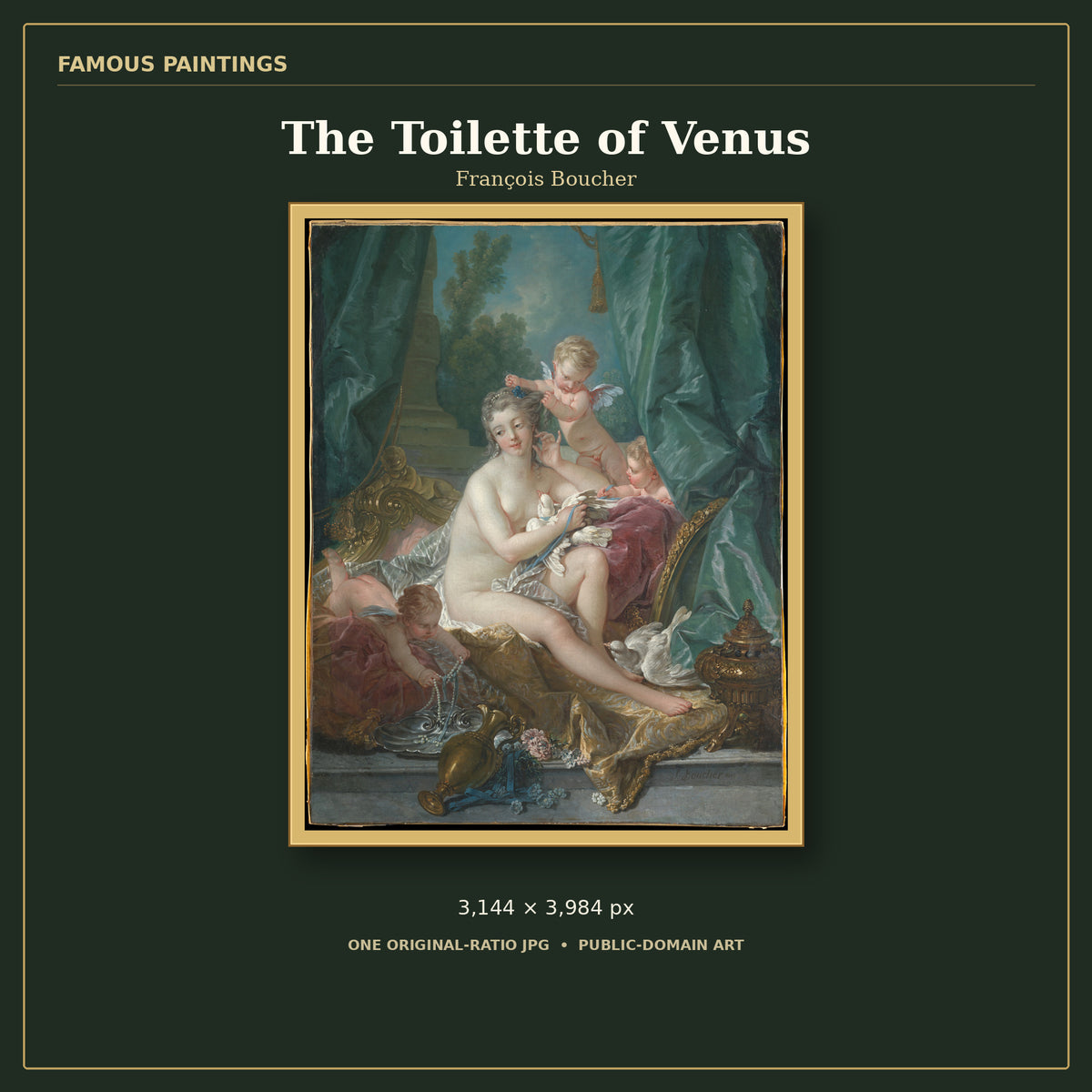 The Toilette of Venus by François Boucher, cover preview