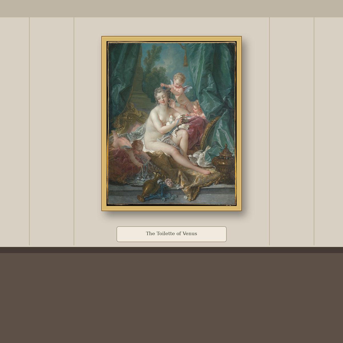 The Toilette of Venus by François Boucher, gallery mockup