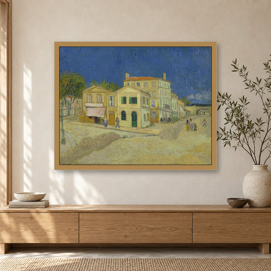 The Yellow House by Vincent van Gogh — framed room mockup