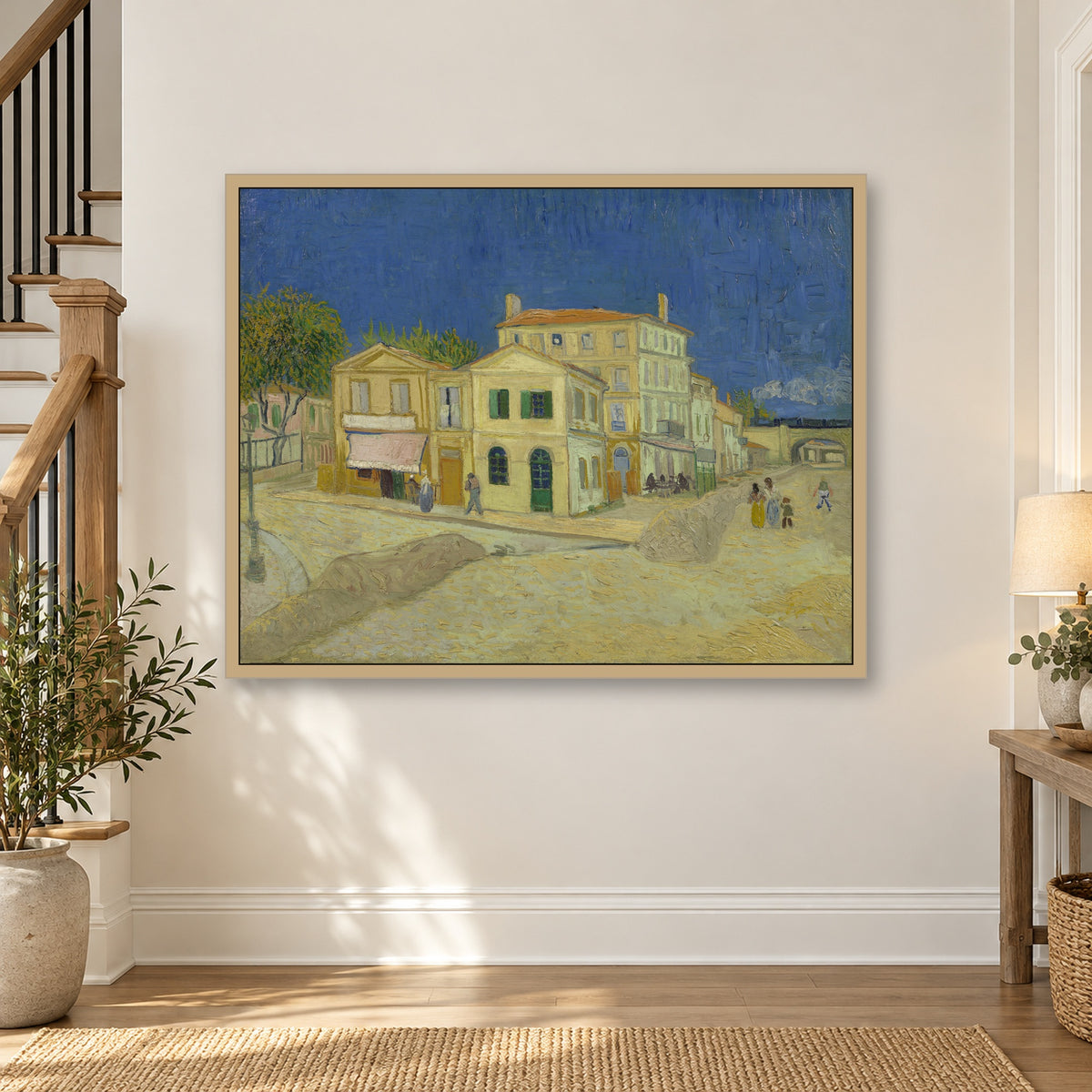 The Yellow House by Vincent van Gogh — framed interior mockup