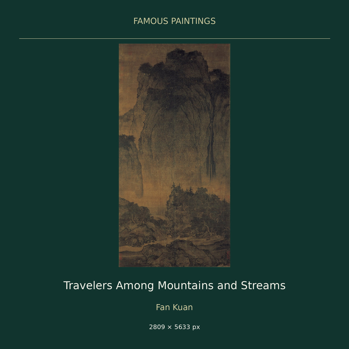 Travelers Among Mountains and Streams by Fan Kuan — cover