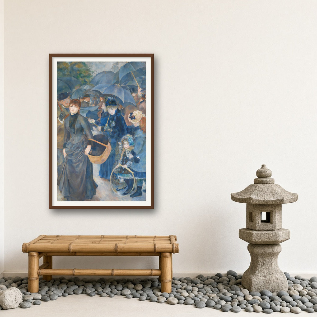 The Umbrellas by Pierre-Auguste Renoir — room mockup