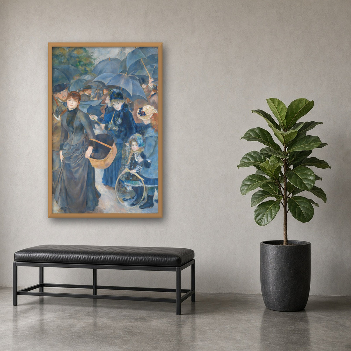 The Umbrellas by Pierre-Auguste Renoir — framed art preview