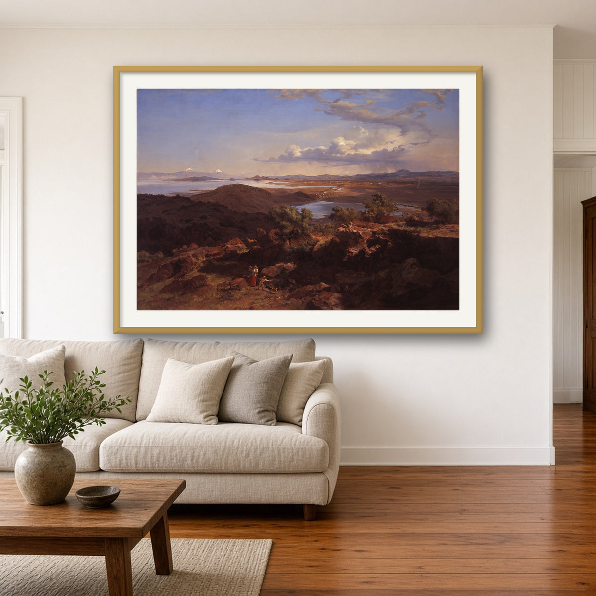 The Valley of Mexico from the Santa Isabel Mountain Range by José María Velasco — framed art preview